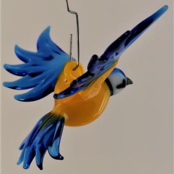 Hängevogel - Blaumeise fliegend -klein